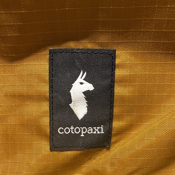 cotopaxi Yellow Roll-Top Backpack with Pink Trim - Picture 3 of 5